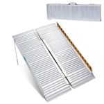 Aluminum Wheelchair Ramp 4FT, gardhom Folding Ramps for Wheelchairs 272KG Loading Capacity Wheelchair Ramp for Steps Home Entrance Threshold Doorways