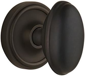 Nostalgic Warehouse Classic Rosette with Homestead Door Knob, Mortise - 2.25", Oil-Rubbed Bronze