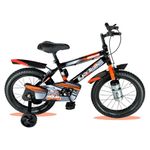 BLACK SHARK Aqua 16 Inches Bike for Kids Bike Brake | Bicycle for Boys & Girls | Frame | 90% Pre-Assembled | (Orange, 16 Inches)