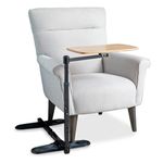 Able Life Universal Swivel TV Tray Table, Adjustable Bamboo Swivel Side Table, Dinner Tray, and Laptop Desk (Eligible for VAT Relief in the UK)