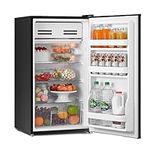 COMFEE' RCD93BL2(E) Under Counter Fridge, 93L Small Fridge with Cooler Box, Interior Light, Removable Glass Shelf, Reversible Door Hinge, Adjustable Legs, Standard Refrigerator White