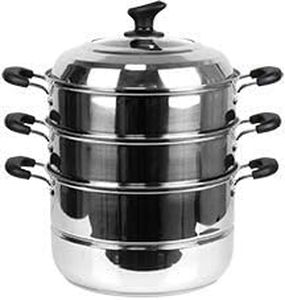 KOTO 3-Tier Stainless Steel Steamer Pot, 3 sizes, 32cm, (12.5")