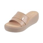 Metro Women Beige Wedge Heel Fashion Slip-on Sandal UK/6 EU/39 (34-176)