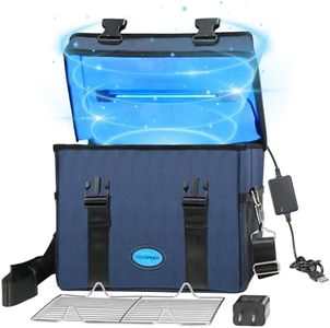 UVC Ozone Box with Timer, Foldable Large Cleaner UV Bag and USB Port, Portable UVC Light Tote 185nm wavelength for Mask, Cell Phone, Key, Towel