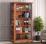 MODERN FURNITURE SHEESHAM Contemporary Solid Sheesham Wooden Bookshelf|Book Shelf Cabinet For Home&Office Living Room|Pre Assembled Semi Open Bookshelf