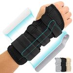 Vive Carpal Tunnel Wrist Brace (Left or Right) - Arm Compression Hand Support Splint - for Men, Women, Kids, Bowling, Tendonitis, Arthritis, Athletic Pain, Sports, Golf - Universal Adjustable Fit