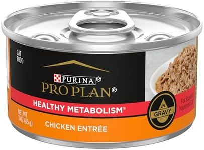 Purina Pro Plan High Protein Gravy Wet Cat Food, SPECIALIZED Healthy Metabolism Formula Chicken Entree - (Pack of 24) 3 oz. Pull-Top Cans