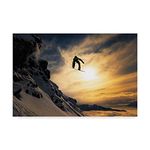 Trademark Fine Art Sunset Snowboarding by Jakob Sanne, 30x47-Inch, 30 in x 47 in