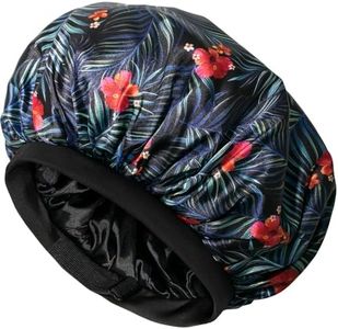 CAPLORD Adjustable Satin Bonnet for Sleeping – Double-Layer Sleep Cap for Women & Men, Large Head Wrap for Curly Hair, Silk-Like Night Bonnet, Protective Sleep Hat for Braids, Locs & Natural Hair