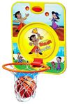 Chota Bheem Basketball for Kids Kit Indoor and Outdoor Game Set Basket Ball Wall Mount Net for Boys and Girls by myhoodwink®