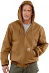 Carhartt Men's Big & Tall Thermal-Lined Duck Active Hoodie Jacket J131 - Brown - Large