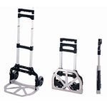 A R MALL Folding Aluminum Heavy-Duty Luggage Trolley Cart With Telescoping Handle And Rubber Wheels 80 Kg Loading Capacity Hand Shopping Trolley (80 KG)