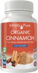 Simply Pure Organic Cinnamon Capsules x 90, 500mg, 100% Pure Soil Association Certified, Gluten Free, GM Free, Vegan