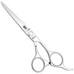Kasho Chrome Series Offset Hair Cutting Scissor, 6-Inch Length