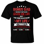 Custom T Shirt for Men Dad, Personalized Add Your Own Design Photo Text T-Shirt for Men Dad, Stepdad #2, X-Large