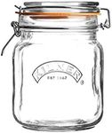 Kilner 1 Litre Square Glass Clip To