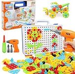 LEADSTAR 237 Pcs Building Block Games Set with Toy Drill & Screwdriver Tool Set, Building Construction Toys, DIY Kids Toys Educational Toys, Develop Fine Motor Skills