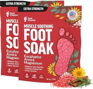 Foot Choice Muscle Soothing Foot Soak with Epsom Salt & Arnica - Relieves Soreness, Eases Tension & Recovery for Athletes - Eucalyptus & Peppermint - 2 Pack