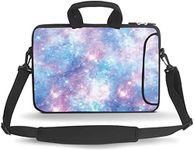 HEABPY Messenger Bag Carrying Case Sleeve with Handle Accessory Pocket Fits Laptops/Notebook/ebooks/tablet/ipad (Blue White Galaxy, 14-15.6 inch)