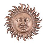 Copper Sun Idol Show Pieces for Home Decor Items for Living Room Bedroom Wall Hanging Decorative Good Luck Vastu Fengshui for Home Decoration