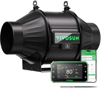 VIVOSUN AeroZesh T4 Inline Duct Fan, Quiet 4" 210 CFM Ventilation Exhaust Fan w/EC Motor and GrowHub E42A Temperature Humidity WiFi-Controller
