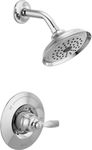 Delta Faucet Woodhurst 14 Series Single-Function Shower Faucet Set, Full Body Spray Shower Head, Shower Handle, Chrome Shower Faucet, Delta Shower Trim Kit, Chrome T14232 (Valve Not Included)