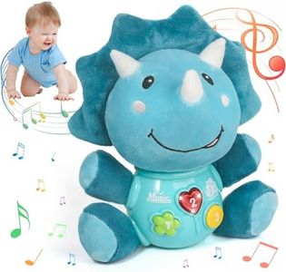 MOONTOY Giochi Musicali Bambini 1 Anno, Giocattolo Dinosauro con Luci e Musica, Giochi Montessori 1 Anno, Interattivo Giochi per Bambino 6 9 10 12 18 Mesi, Regali Bambini 1 2 Anni Neonati Neonato