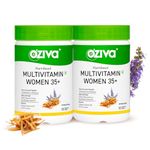 OZiva Plant Based Multivitamins for Women 35+| For Hormonal Health, Skin & Hair, Bone Health| With Chasteberry, Vitamin E & D3, 100 Vegetarian Tablets (Pack of 2)