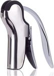 KAYCROWN Stainless Steel Wine Bottle Opener, Vertical Lever Corkscrew with Built in Foil Cutter, Manual Handheld Corkscrew with Ergonomic Lever Pump