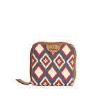 TEAL BY CHUMBAK Women's Mini Wallet | Small Wallet for Women | Women's Purse | Coin | Card | Tan (Ikat Glow)