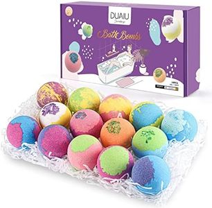 DUAIU Bombas de Baño -14 Bombas de Baño Naturales para Niños - Set Bolas de Baño con Aceites Esenciales - Regalos para mujer, niños