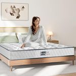 BedStory 6 Inch Hybrid Mattress, Queen Mattress Innerspring & Foam Mattress - Medium Firm Support Relief Mattress, Comfort Tight Top,  CertiPUR-US Certified - Kids Bed Mattress