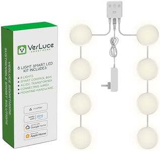 VerLuce Smart Puck Lights, Smart Under Cabinet Lighting, Plug-in, 8pk