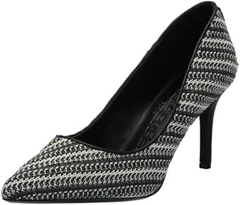 Karl Lagerfeld Paris Women's Royale Dress Pump, Black/Cream, 9