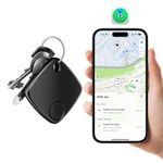 Novzix Key Tracker for Keys,Work with Apple Find My,Key Finder, Key Locator, Bags, Wallets, Luggage(Android Not Supported) (S1 Black 1 Pack)