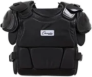 Champion Sports Low Rebound Foam Professional Model Chest Protector - 16" - Black