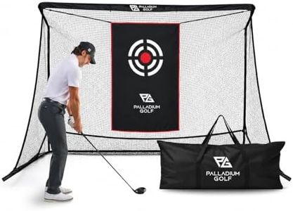 Palladium Golf Net - Extra Durable Practice Hitting Net with High Impact Screen - Features Ball Return & Collection and Simulator Screen Compatibility - for Indoor and Outdoor Use