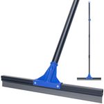 Floor Squeegee with Long Handle 59'', Heavy Duty 18" Rubber Squeegee Broom for Concrete Floor, Bathroom Tile, Garage