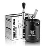 TMCRAFT 64oz Nitro Cold Brew Coffee Maker, Home Brew Coffee Keg with Stainless Steel Stout Creamer Faucet & Pressure Relieving Valve