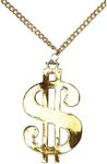 Dollar Necklace Gold Fancy Dress Costume Jewellery for Outfits Bling Accessories Accessory ALL THEMES