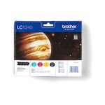 Brother LC1240 Value Pack B/C/M/Y Print Cartridge, XXL,Cyan