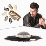 Artello® SNAP CLIPS for Super Mono Hair Patches, Wigs, Extensions, Wefts for Men and Women with Metal Finish for Easy Sewing and Clipping (Colour: Black) (4 Pcs)