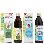 Multani Pachmeena Tonik With Pachmeena Liquid Sugar Free (No Added Sugar) | Ayurvedic Product For Better Digestion | Laxative For Constipation Relief,Bloating & Abdominal Discomfort | 300 Ml Each