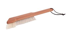 Redecker Goat Hair/Natural Pig Bristle Book Brush with Oiled Pearwood Handle, 10-5/8-Inches