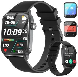 TRAUSI Smart Watches for Women Men, 1.83" HD Smartwatch with 120 Sports Modes, Heart Rate/Sleep Monitor, IP67 Waterproof, Bluetooth Call & Music Control for iPhone/Android (Black)