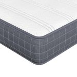 Yaheetech Single Mattress 3ft Bonnell Springs Mattress Single Foam Mattress Medium Firm Mattress for Single Bed with Anti-mite Knitted Jacquard Cover, 90x190x19cm,Gray