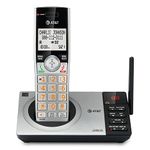 AT&T DECT 6.0 Expandable Cordless Phone with Answering System, Silver/Black with 1 Handset (CL82107)