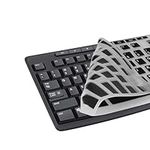 kwmobile Keyboard Cover Compatible with Logitech MK270 / MK275 / MK200 / MK260 - Keyboard Cover US English QWERTY - Black