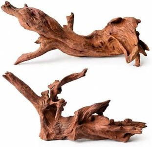 LIQORIX Natural Aquarium Driftwood, 12 to 15 Inch Pieces, 2 Pack, Fish Tank Decor and Aquascaping Wood for Freshwater Aquariums, Reptile Terrarium and Air Plant Display
