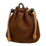 Hide & Drink Soft Leather Drawstring Pouch Handmade Swayze Suede